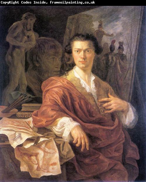 HERREYNS, Willem Portrait of Artist A. C. Lens sg
